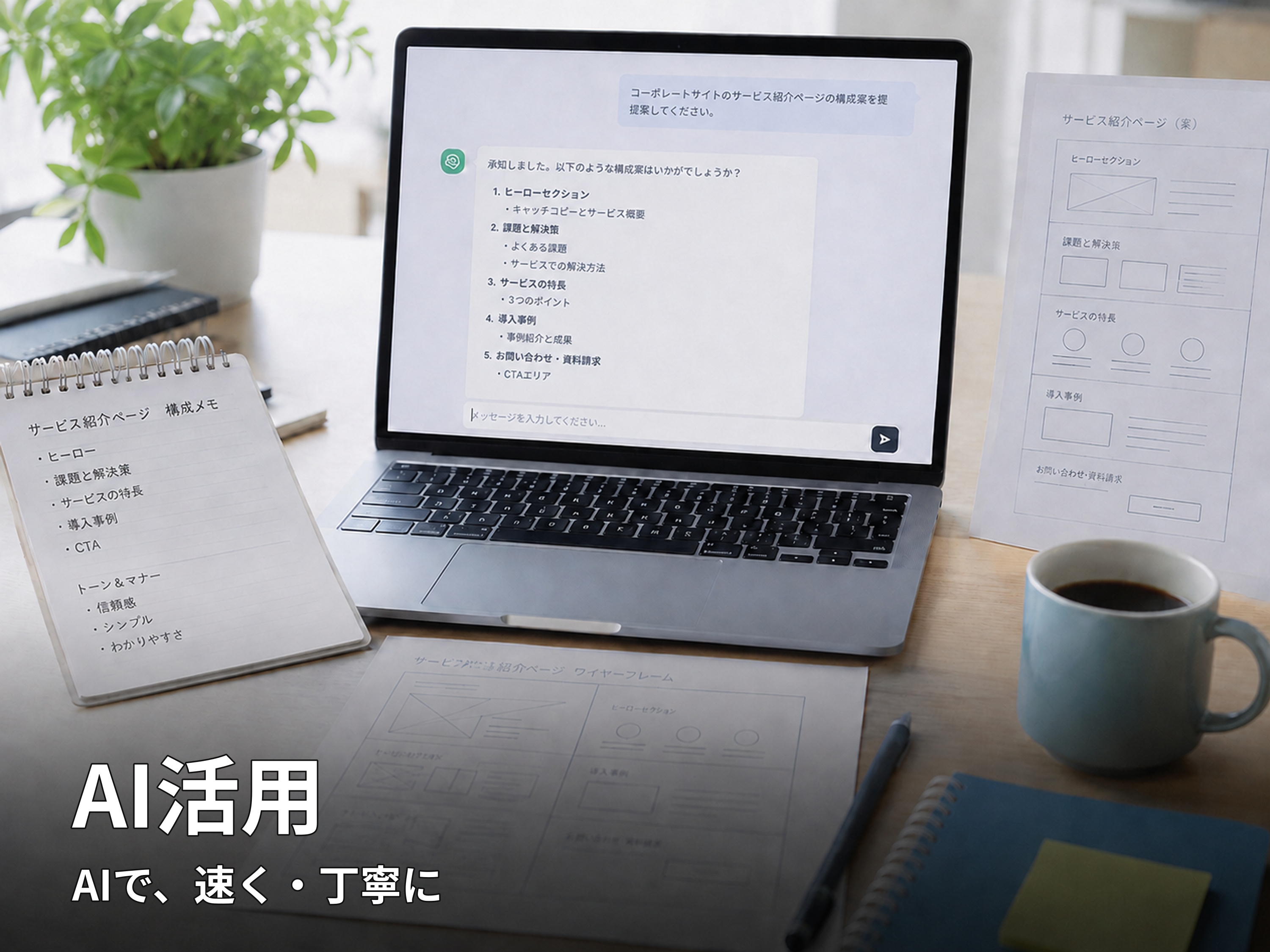 課題から設計：使う人を想定したUI