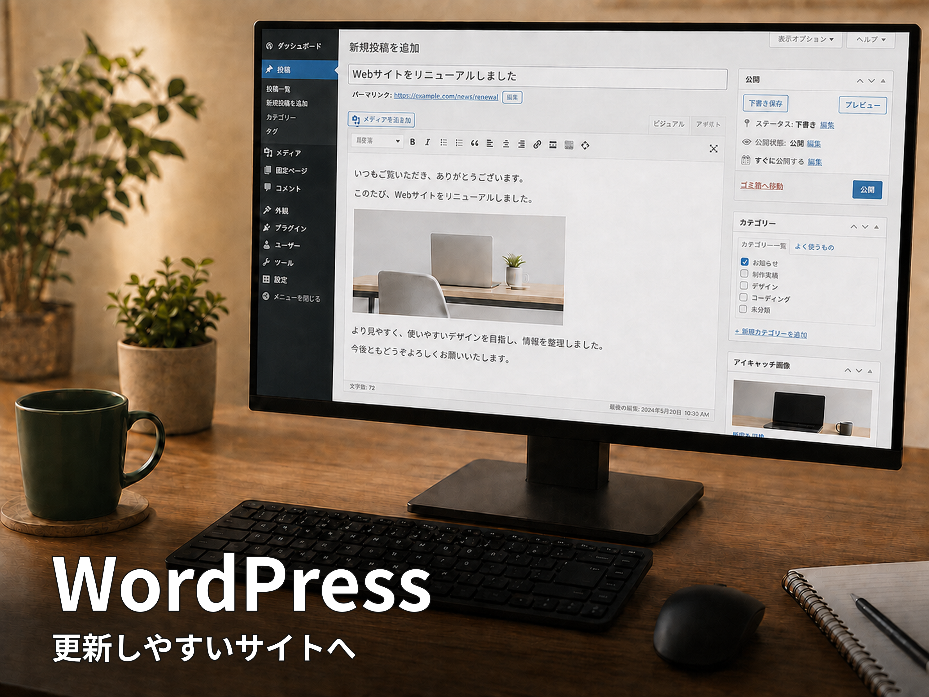 WordPress：更新しやすいサイトへ